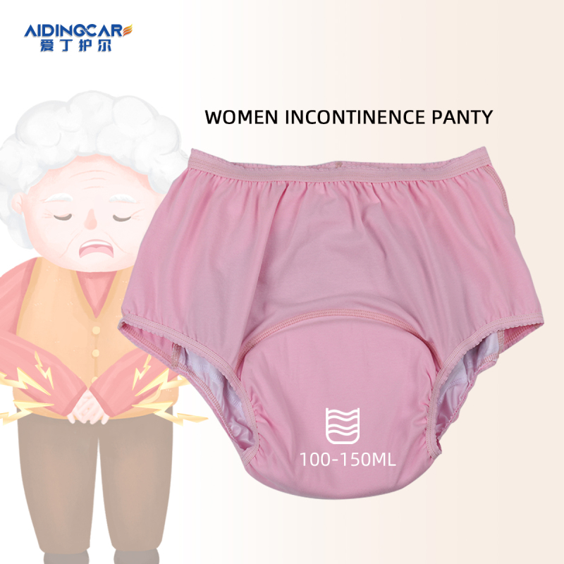 Wholesale Women's High-Waist Mid-Rise Knitted Incontinence Panties Waterproof PUL Layer Lace Everyday for Breathable