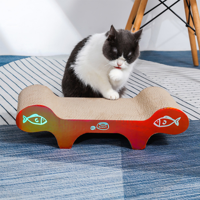 Wholesale Custom Cat Scratch Lounge Durable Corrugated Bed for Cats