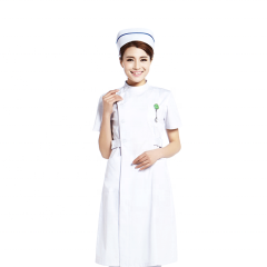 Bata blanca delgada manga corta doctoras y enfermeras uniforme ropa de trabajo de hospital