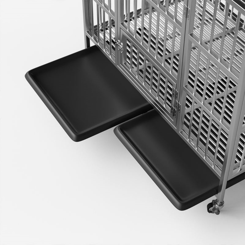 Wholesale Pet Supplies Luxury Foldable Collapsible Metal Dog Cage Stainless Steel Big Stacking Dog Crate