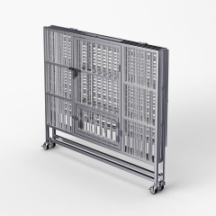 Wholesale Pet Supplies Luxury Foldable Collapsible Metal Dog Cage Stainless Steel Big Stacking Dog Crate