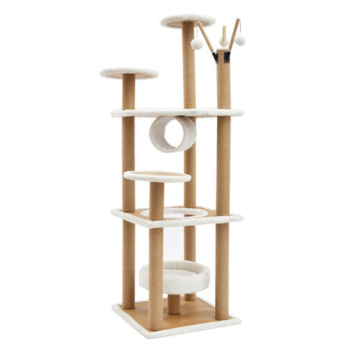 Hot Cat Tree Tower Furniture for Indoor Large Cat with Condo,Hammock,Scratching Post Pad