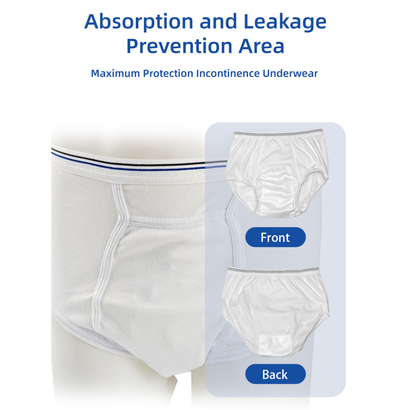 Men's Incontinence Underwear - Eco-Friendly Material, Strong Absorption, Stay Dry Comfort