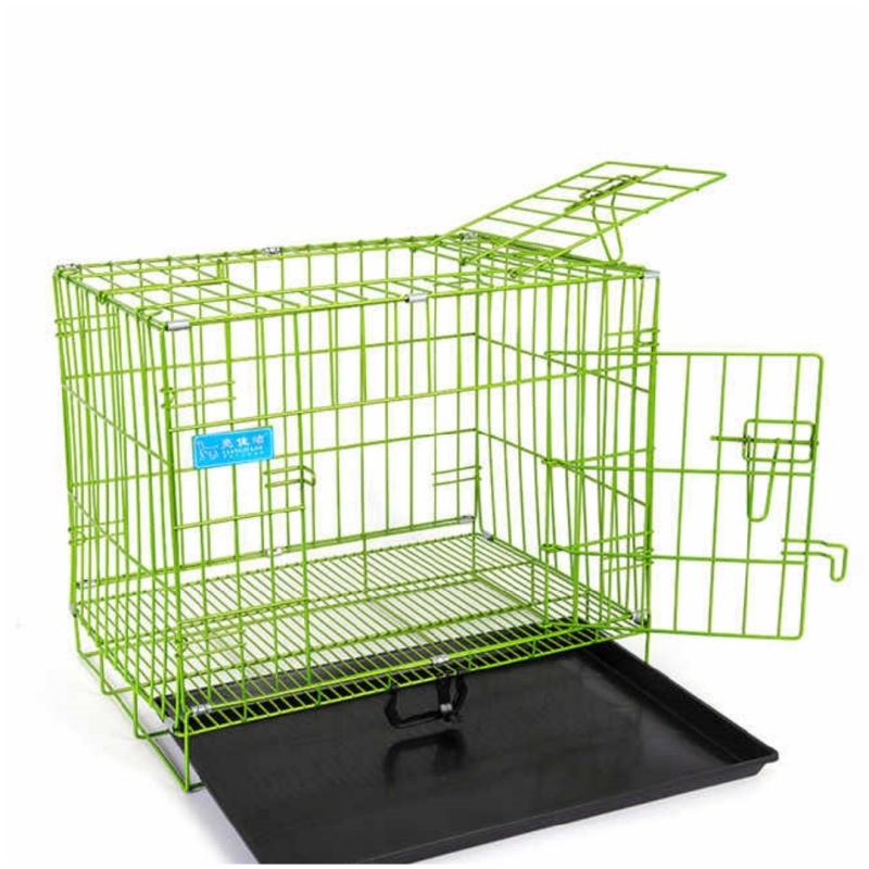 Multifunction Thick Dog Crate Double Door Nano-coating Finish Strong Portable Folding Metal Wire Large Dog House Dog Crate
