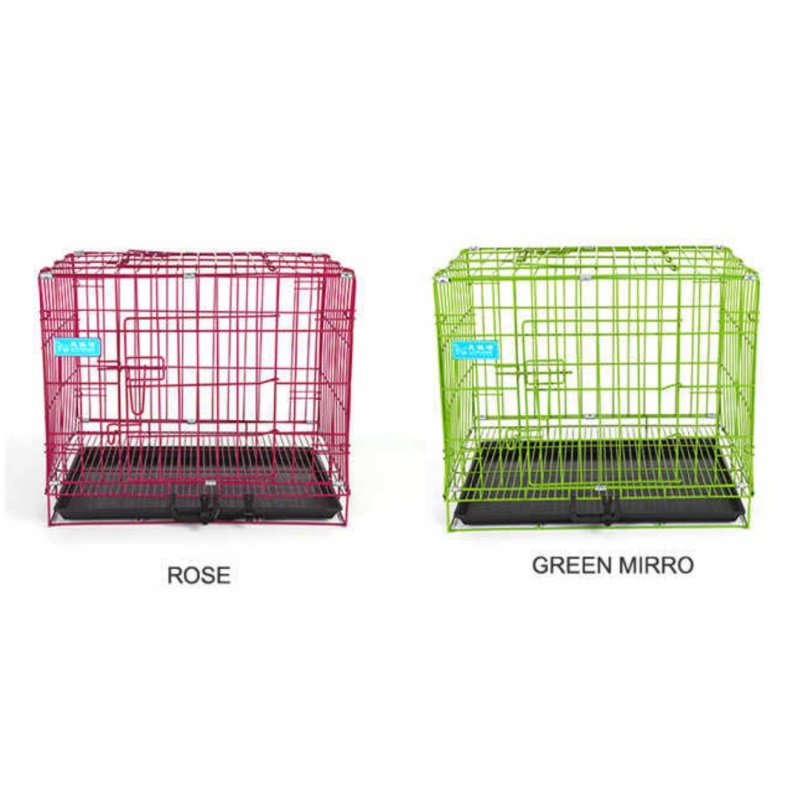 Multifunction Thick Dog Crate Double Door Nano-coating Finish Strong Portable Folding Metal Wire Large Dog House Dog Crate