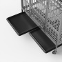 Wholesale Pet Supplies Foldable Collapsible Crate Metal Dog Cage Stainless Steels Big Stacking Plastic Plate Dog Cage With Wheel