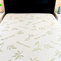 Protector de colchón impermeable de bambú Funda de cama impermeable, transpirable y silenciosa