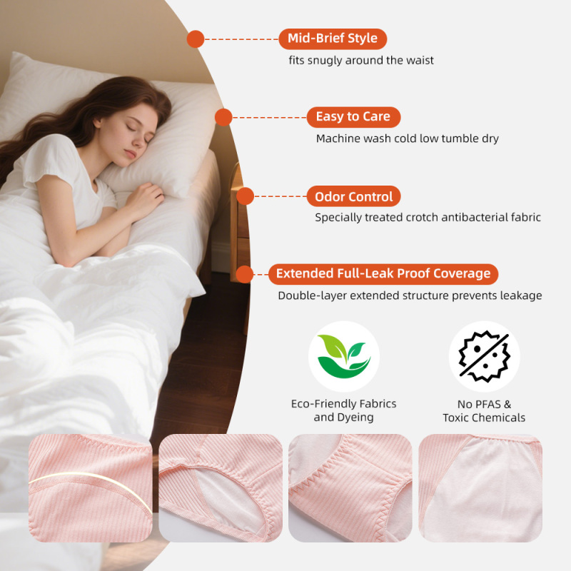 Bragas menstruales antifugas Aidingcare para mujer, estilo hipster