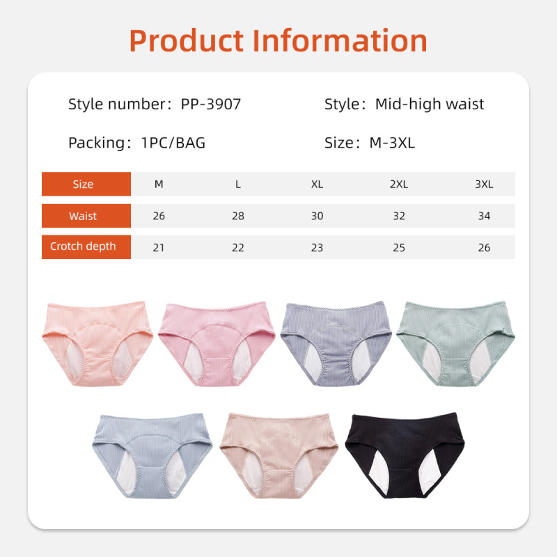 Bragas menstruales antifugas Aidingcare para mujer, estilo hipster