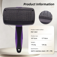 Wholesale Self Cleaning Stainless Steel Slicker Brush Eco-Friendly Easy to Clean Pet Grooming Tool for Dogs & Cats Shedding