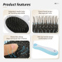 Wholesale Self Cleaning Stainless Steel Slicker Brush Eco-Friendly Easy to Clean Pet Grooming Tool for Dogs & Cats Shedding