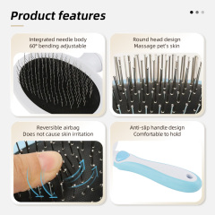 Wholesale Self Cleaning Stainless Steel Slicker Brush Eco-Friendly Easy to Clean Pet Grooming Tool for Dogs & Cats Shedding