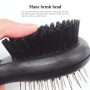 Rubber material handle pet hair removal comb with handle dog brush pet dog grooming Comb Professional Dog Tool