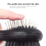 Rubber material handle pet hair removal comb with handle dog brush pet dog grooming Comb Professional Dog Tool