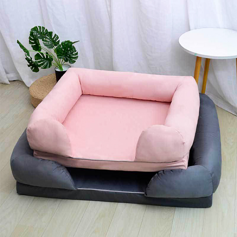 Wholesale Non Skid Bottom Couch Pet Bed Dog Bed Medium Foam Sofa with Removable Washable Cover