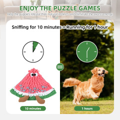 Wholesale Watermelon Portable Snuffle Mat Puppy Toys Puppy Foraging Blanket Puppy Snuffle Mat