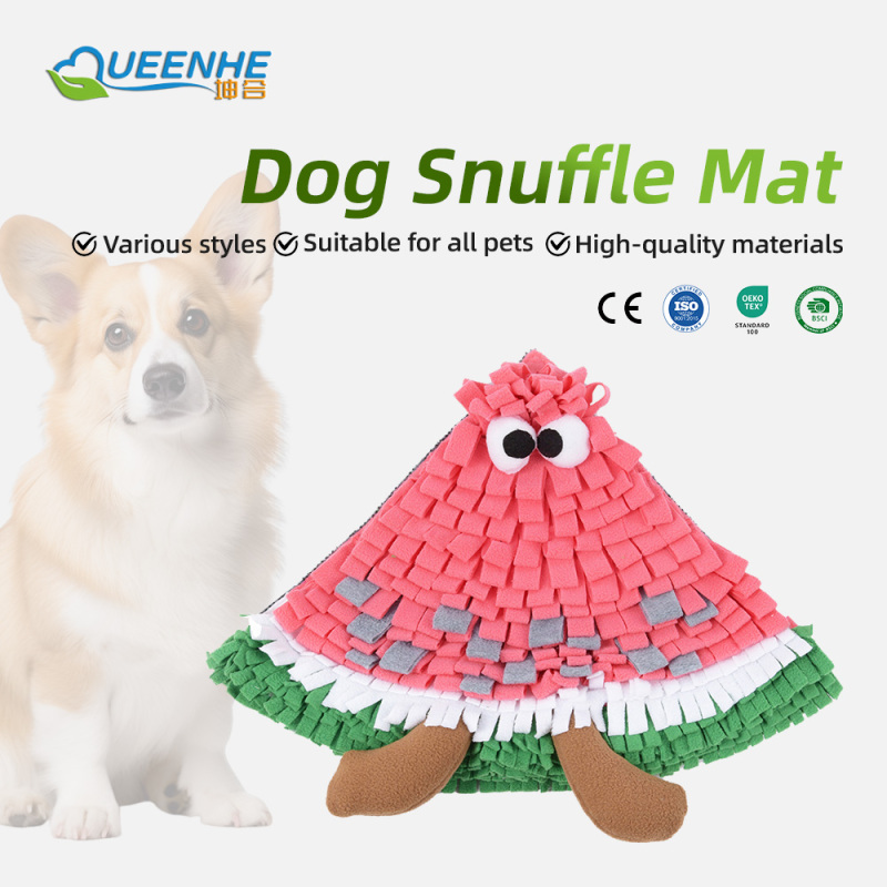 Wholesale Watermelon Portable Snuffle Mat Puppy Toys Puppy Foraging Blanket Puppy Snuffle Mat