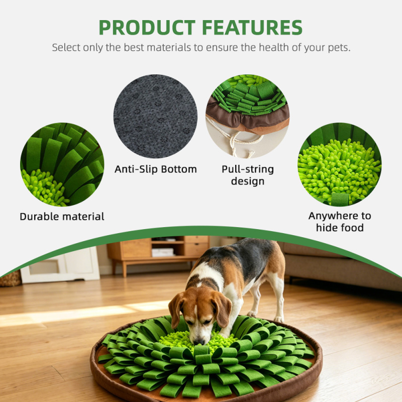 Wholesale Watermelon Portable Snuffle Mat Puppy Toys Puppy Foraging Blanket Puppy Snuffle Mat