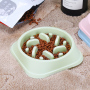 Wholesale Non-slip Plastic Slow Feeder Bloat Stop Dog Food Bowl with Funny Pattern for Small and Medium Dogs