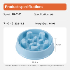 Wholesale Non-slip Plastic Slow Feeder Bloat Stop Dog Food Bowl with Funny Pattern for Small and Medium Dogs