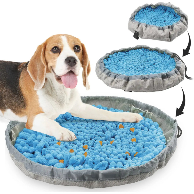 Wholesale Durable Blue Snuffle Mat for Dogs with Anti-Slip Designs for Foraging Skill