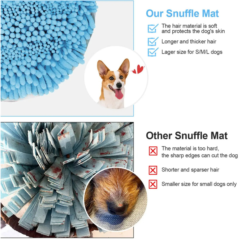 Wholesale Durable Blue Snuffle Mat for Dogs with Anti-Slip Designs for Foraging Skill