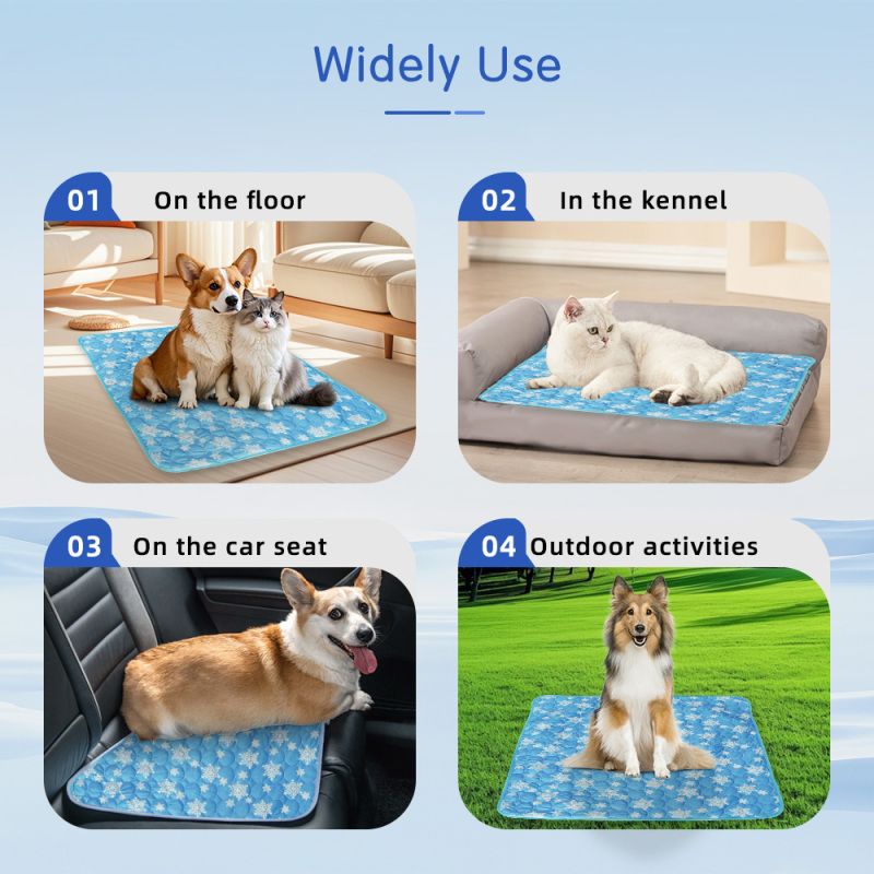 Reusable Pet Cooling Mat Ideal for Hot Weather to Help Pets Stay Chill and Relaxed