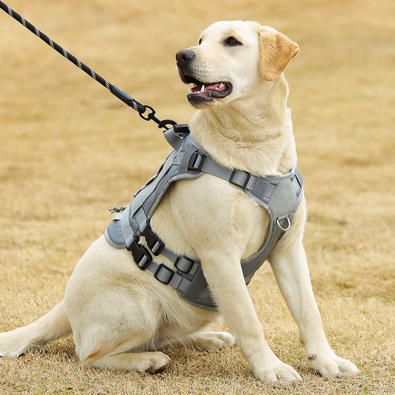 Dog Harness No Pull Adjustable Reflective Soft Vest Outdoor Pet Harness Easy Control Handle for Small Medium Large Dog