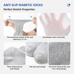 Loose Fit Top Non Slip Diabetic Socks for Sensitive Blood Circulation