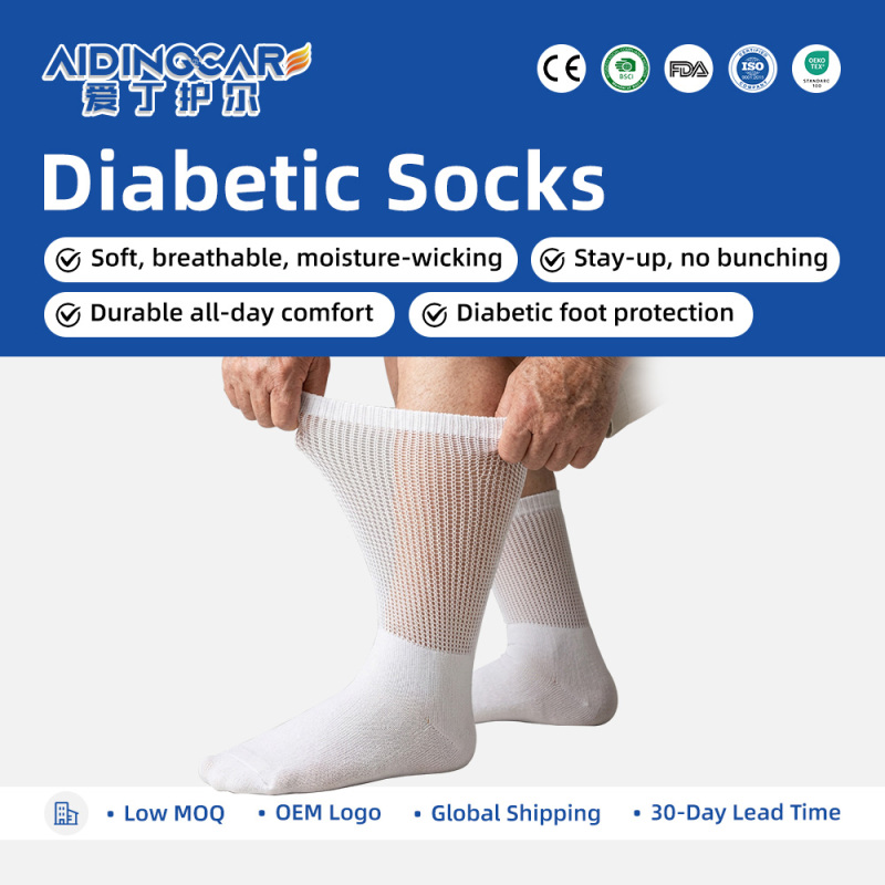 Loose Fit Top Non Slip Diabetic Socks for Sensitive Blood Circulation