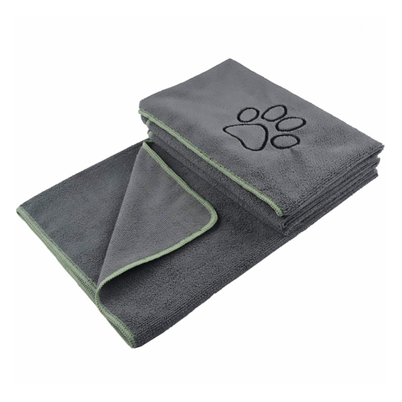 Ultra-Soft Microfiber Terry Fabric Pet Bath Dry Towel Super Absorbent Durable Quick Drying Washable Towel