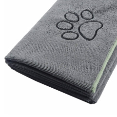 Toalla seca de baño para mascotas de tela de rizo de microfibra ultrasuave, toalla lavable de secado rápido duradera superabsorbente