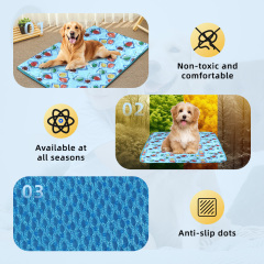 Self Cooling Gel Pet Mat for Dogs Cats No Need Electricity or Refrigeration