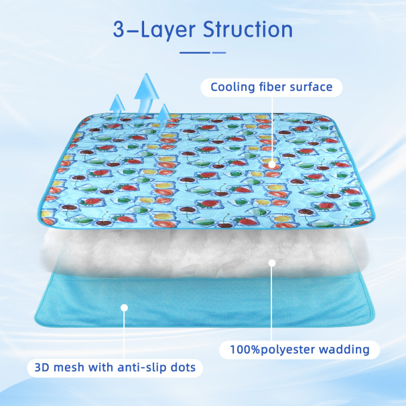 Self Cooling Gel Pet Mat for Dogs Cats No Need Electricity or Refrigeration