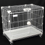 Wholesale Multifunctional Pet Cage Foldable Movable Rolling Removable Metal Classic Solid Button Breathable Rest House for Dogs