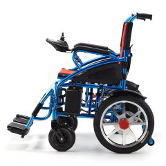 売れ筋軽量ポータブルおよび折りたたみ式パワー電動車椅子、クイックリムーバブルモーター付き