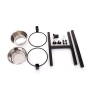 Wholesale Pet Dog Bowls Elevated Double Stainless Steel Pet Bowl With Iron Stand