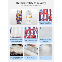 Wholesale Reusable Male Dog Belly Wraps Washable Male Dog Diapers with Printed Design Belly Band for Male Dogs