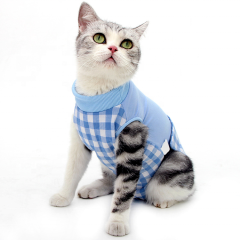 Cat Recovery Suit for Abdominal Wounds, Breathable E-Collar Alternative Cat Surgery Recovery Suit for Cats and Dogs