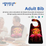 Wholesale Washable Rose Prints Adult Bib Reusable Waterproof Adult Bib With Optional Crumb Catcher