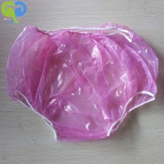 Paquete de 3 pañales de plástico de vinilo suave impermeables para adultos, ropa interior para incontinentes