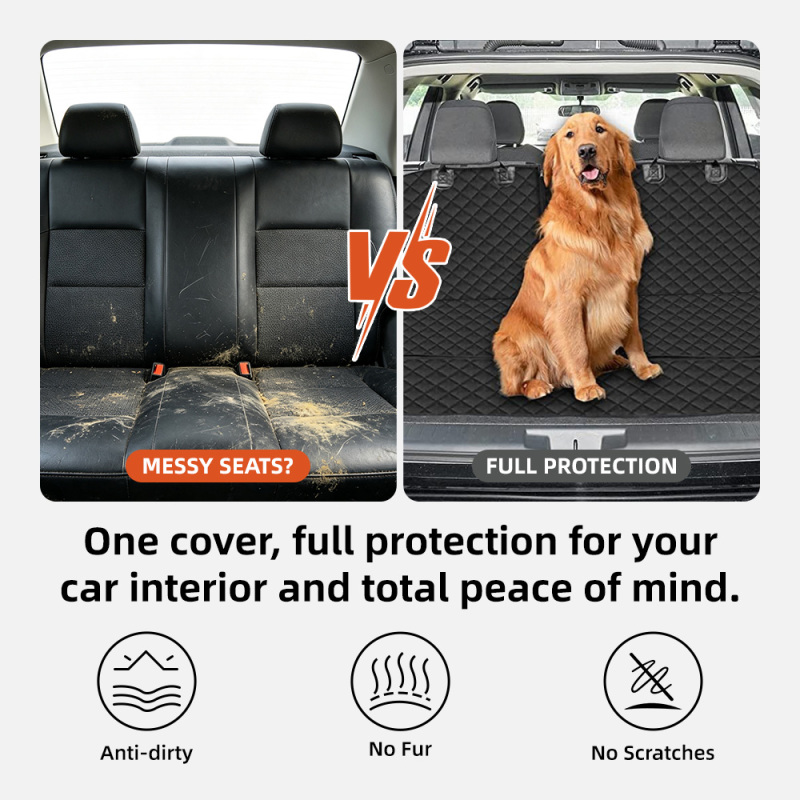 Wholesale Waterproof & Nonslip Pet Seat Cover Backseat Dog Car Seat Covers Side Flap for Cars, Trucks, and Suv's