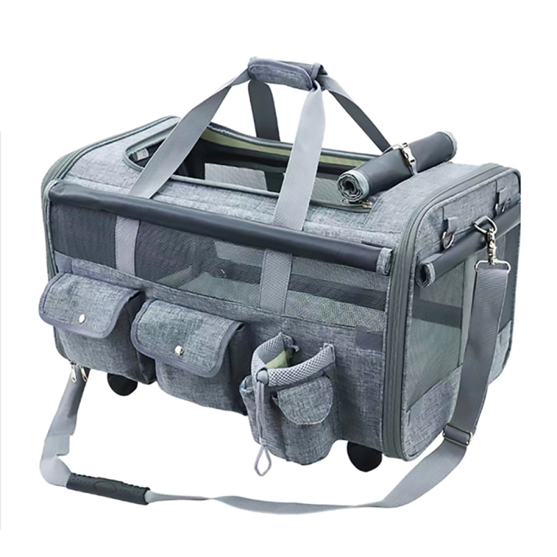 Wholesale Portable Breathable Pet Travel Carrier Bag With Locking Safety Zippers For Dog Cat