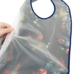 New design easy to clean washable adult bib clothing protector