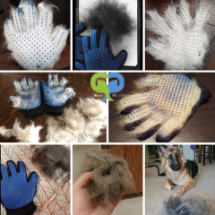 Pet Grooming Gloves Breathable  Comfortable Washing Deshedding Pet Grooming Tool Dog Portable Gloves