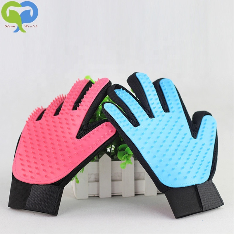 Pet Grooming Gloves Breathable  Comfortable Washing Deshedding Pet Grooming Tool Dog Portable Gloves