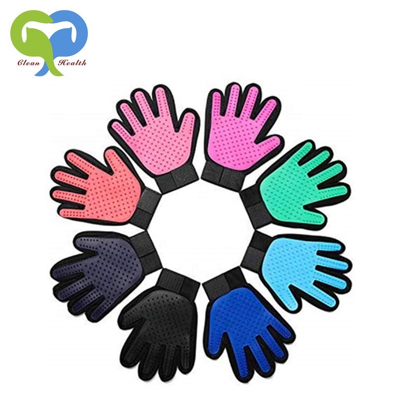 Pet Grooming Gloves Breathable  Comfortable Washing Deshedding Pet Grooming Tool Dog Portable Gloves