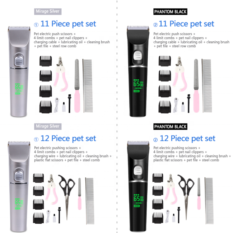Dog Clippers USB Rechargeable Cordless Dog Grooming Kit Electric Pets Hair Trimmers Shaver Shears for Dogs and Cats