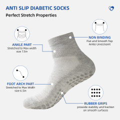 Soft Breathable Diabetic Crew Socks Moisture Wicking for Men Women