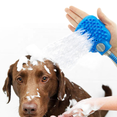 El último juego de herramientas de aseo para mascotas, herramienta de baño para mascotas, cepillo de masaje para ducha de perros, cepillo de masaje con pulverizador para ducha de mascotas